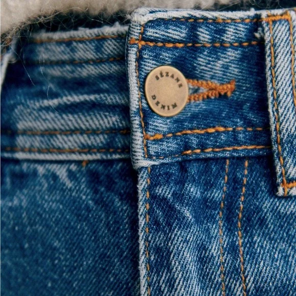 Sezane Le Crop Denim Blue - Size 10 - Picture 4 of 15